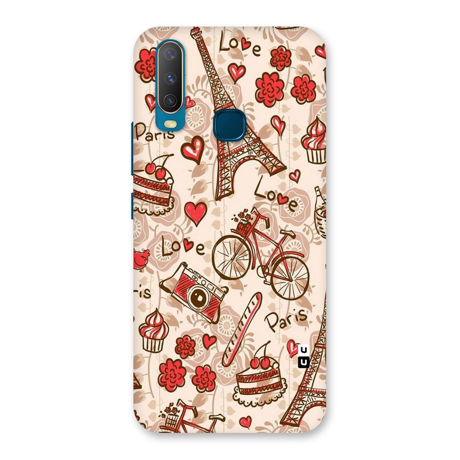 Red Peach City Back Case for Vivo Y17