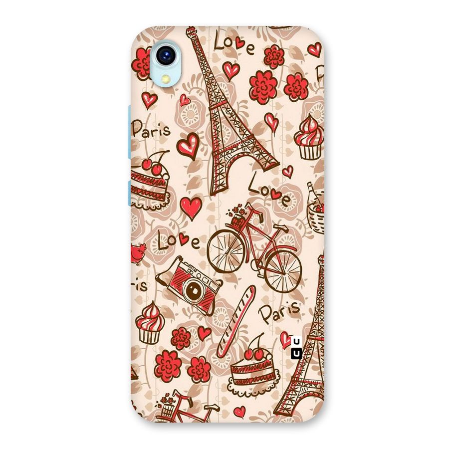 Red Peach City Back Case for Vivo Y1s