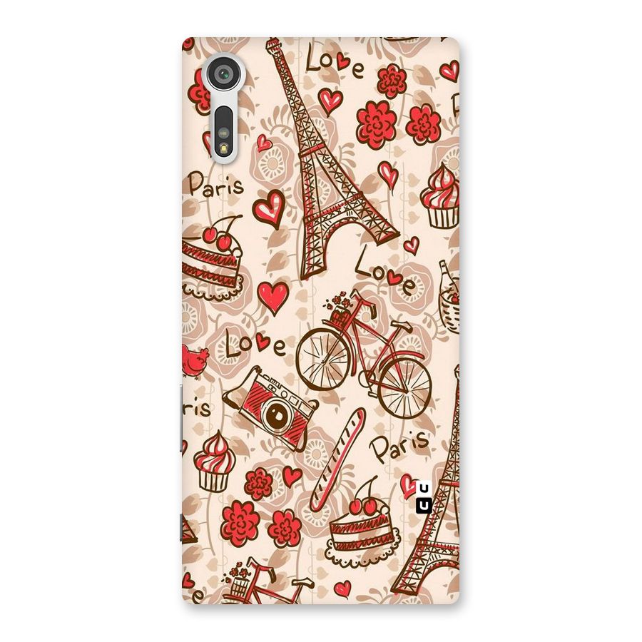 Red Peach City Back Case for Xperia XZ
