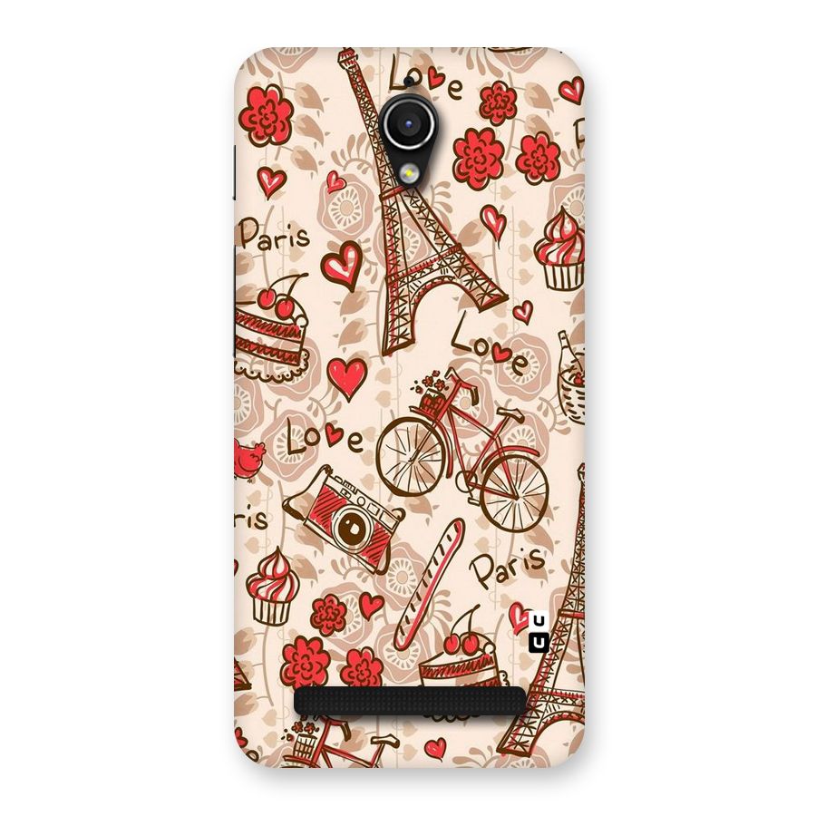 Red Peach City Back Case for Zenfone Go