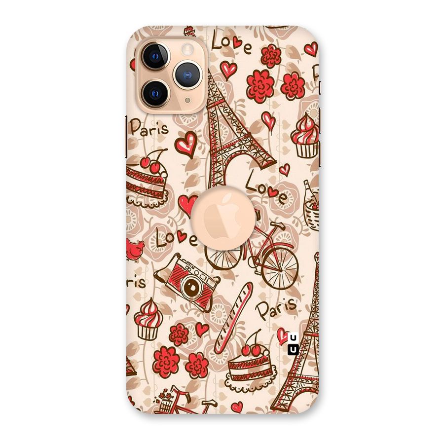 Red Peach City Back Case for iPhone 11 Pro Max Logo Cut