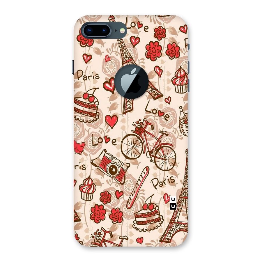 Red Peach City Back Case for iPhone 7 Plus Logo Cut