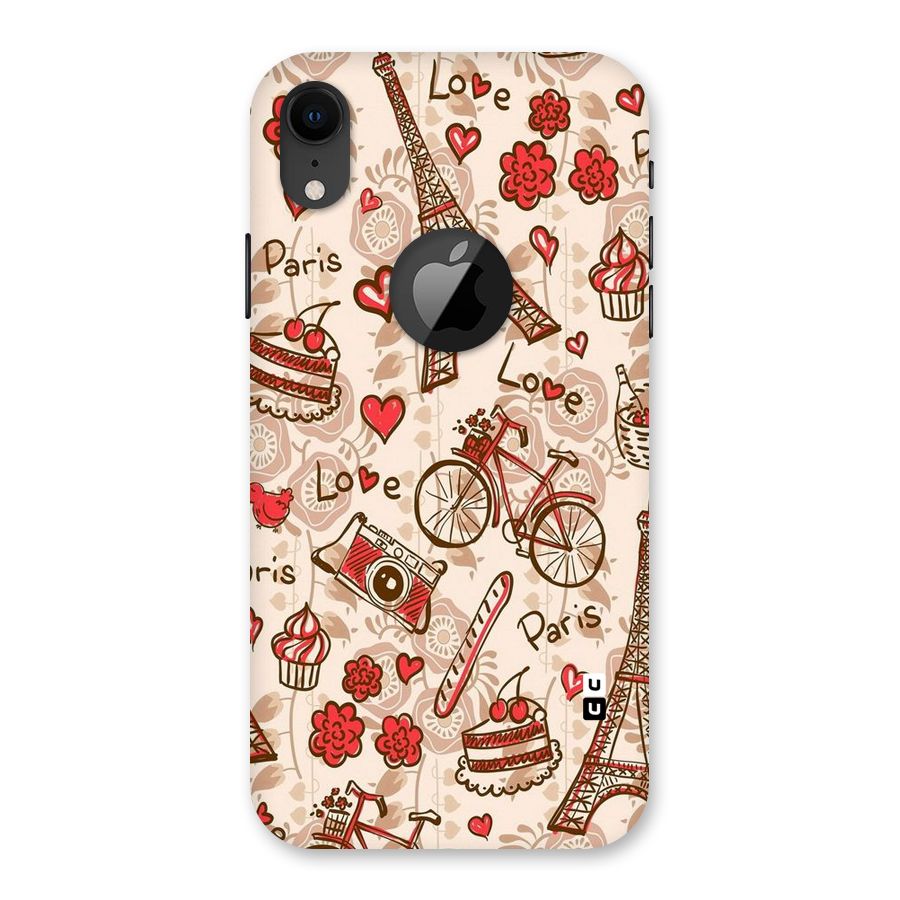 Red Peach City Back Case for iPhone XR Logo Cut