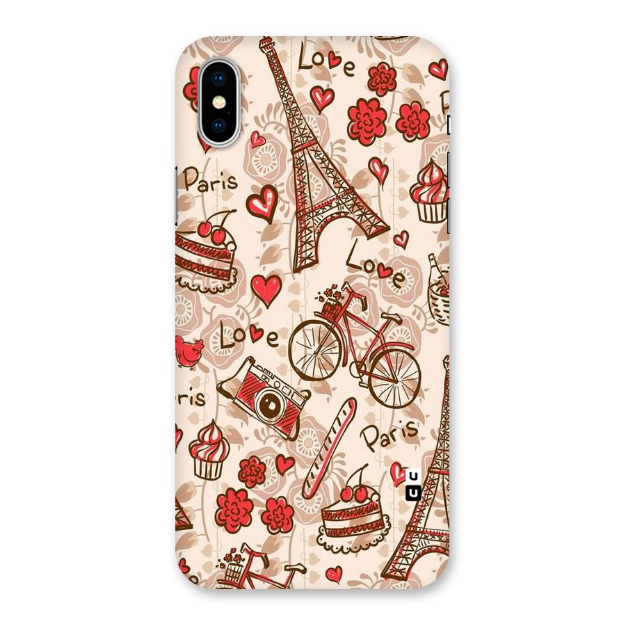 Red Peach City Back Case for iPhone XS