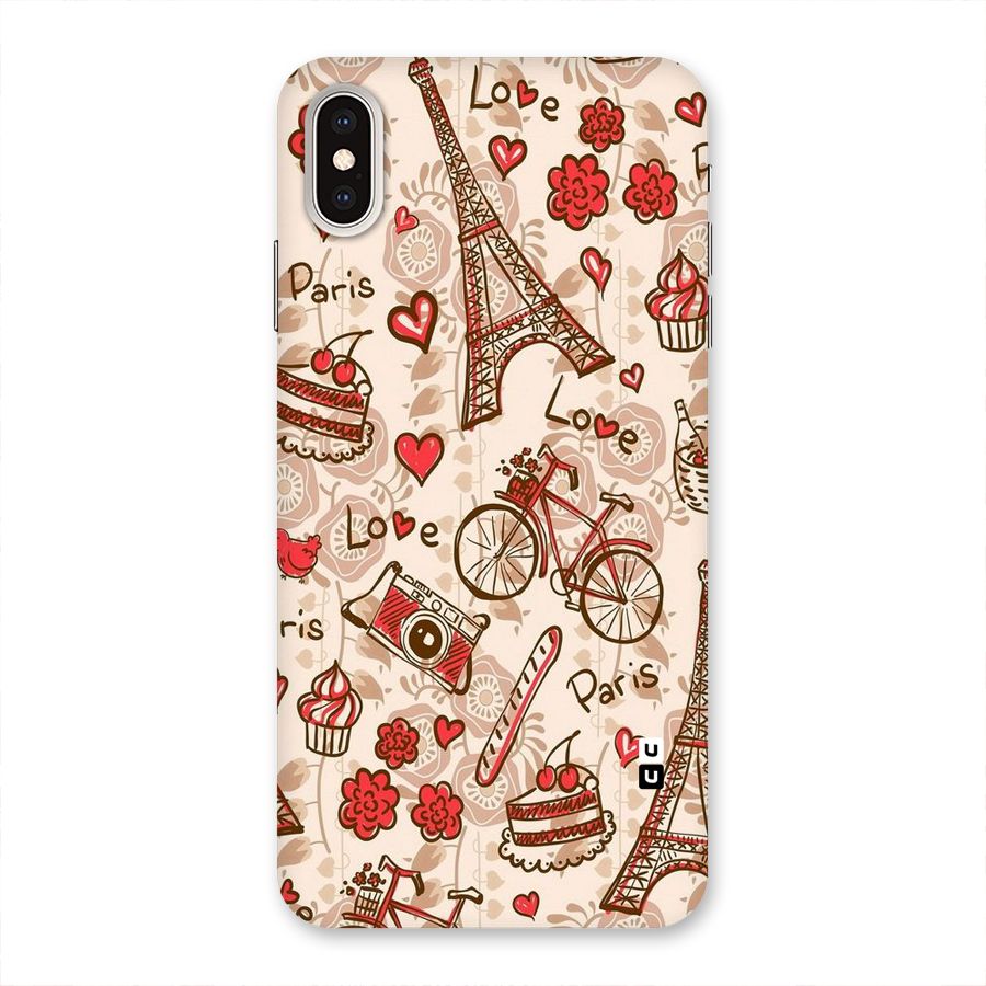 Red Peach City Back Case for iPhone XS Max