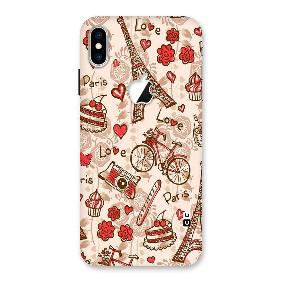 Red Peach City Back Case for iPhone XS Max Apple Cut