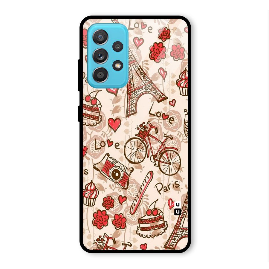 Red Peach City Glass Back Case for Galaxy A52s 5G