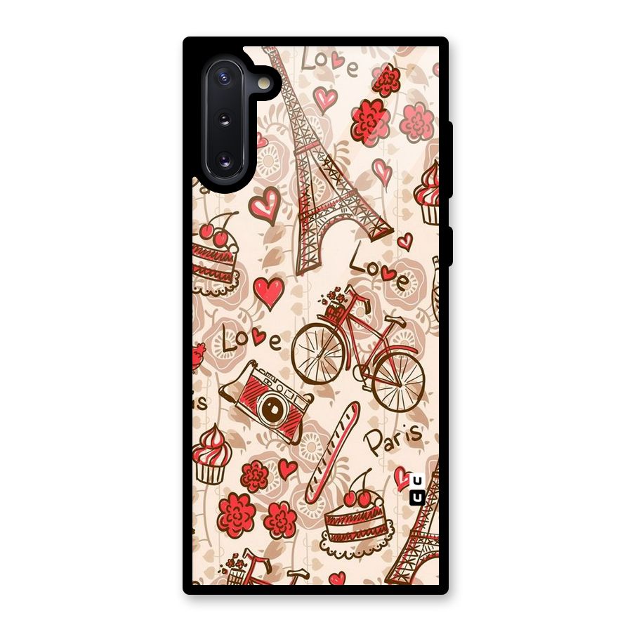 Red Peach City Glass Back Case for Galaxy Note 10