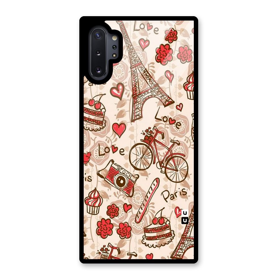Red Peach City Glass Back Case for Galaxy Note 10 Plus