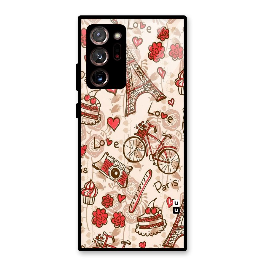 Red Peach City Glass Back Case for Galaxy Note 20 Ultra