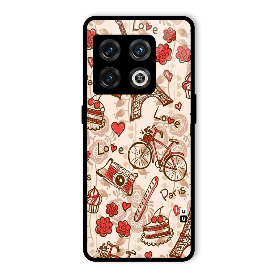 Red Peach City Glass Back Case for OnePlus 10 Pro 5G