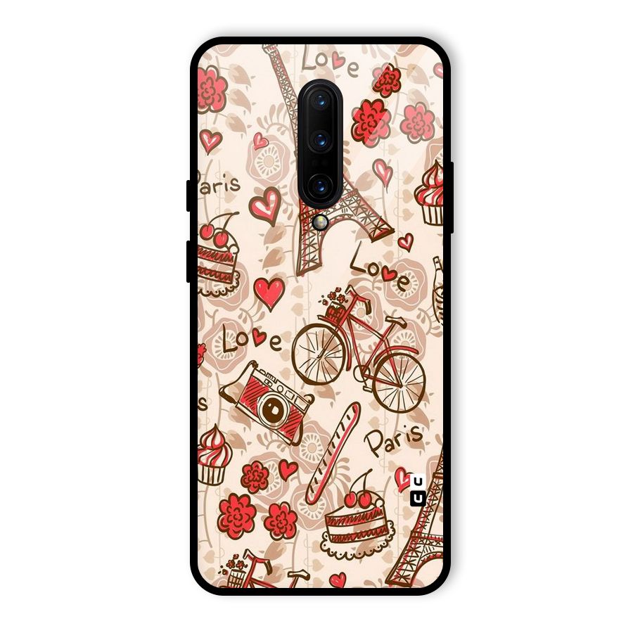 Red Peach City Glass Back Case for OnePlus 7 Pro