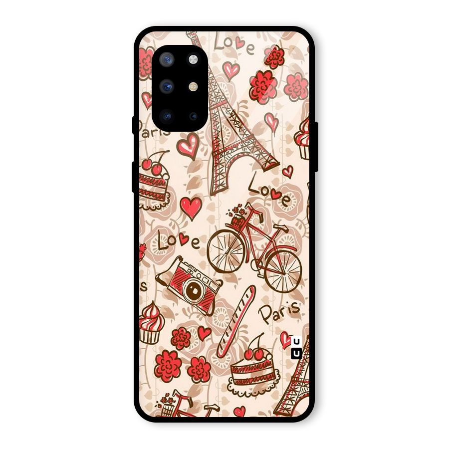 Red Peach City Glass Back Case for OnePlus 8T