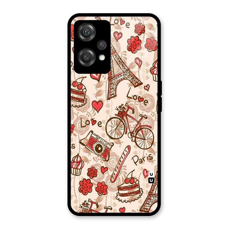 Red Peach City Glass Back Case for OnePlus Nord CE 2 Lite 5G