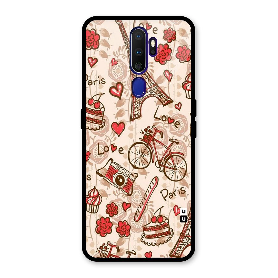 Red Peach City Glass Back Case for Oppo A9 (2020)