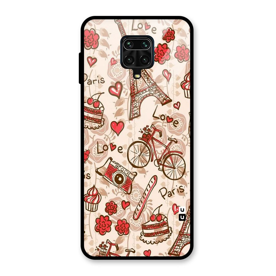 Red Peach City Glass Back Case for Poco M2 Pro
