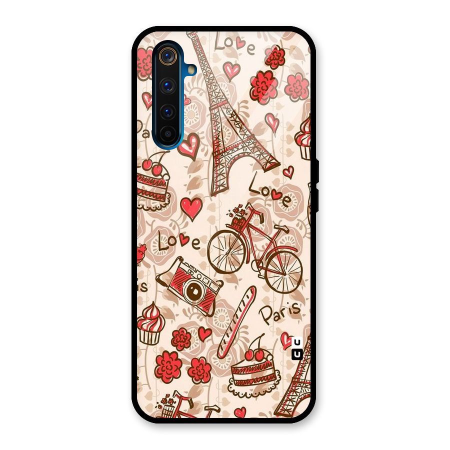 Red Peach City Glass Back Case for Realme 6 Pro