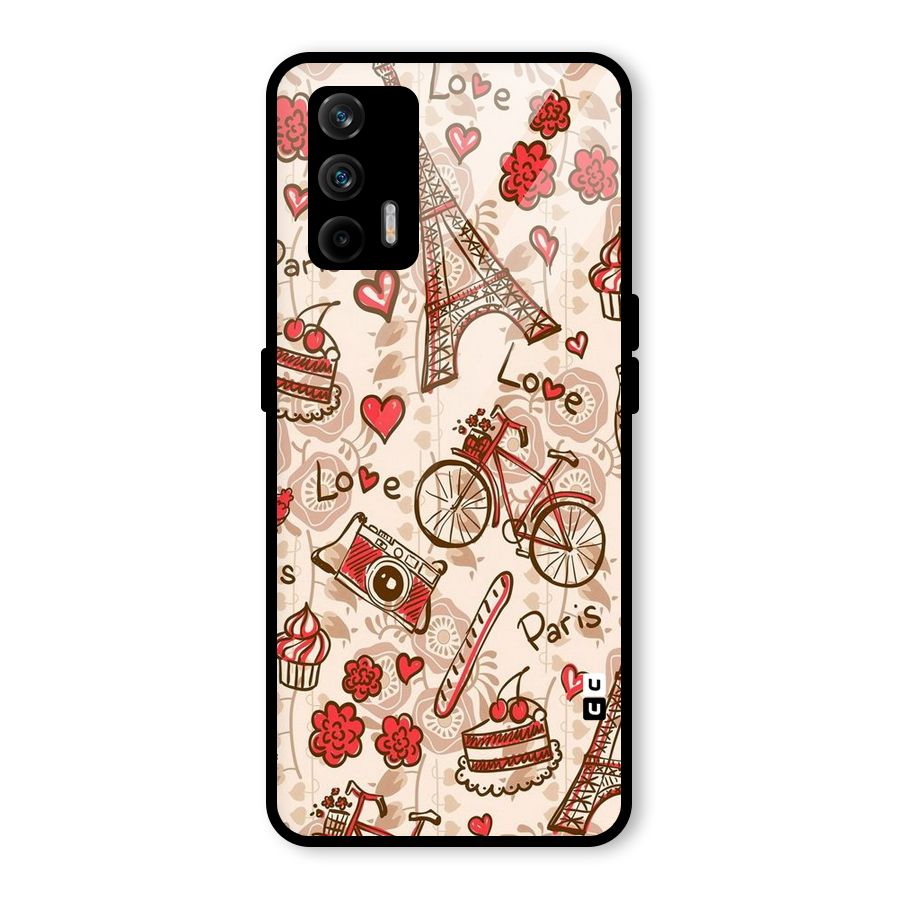Red Peach City Glass Back Case for Realme GT 5G
