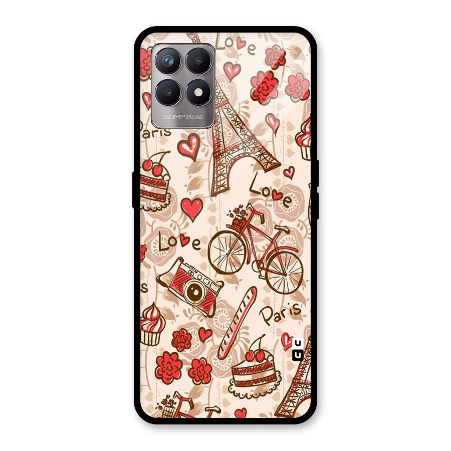 Red Peach City Glass Back Case for Realme Narzo 50