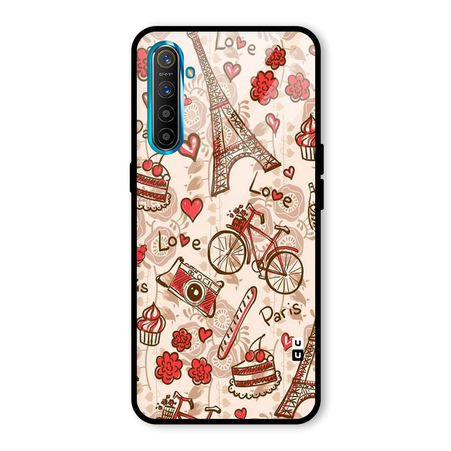 Red Peach City Glass Back Case for Realme X2