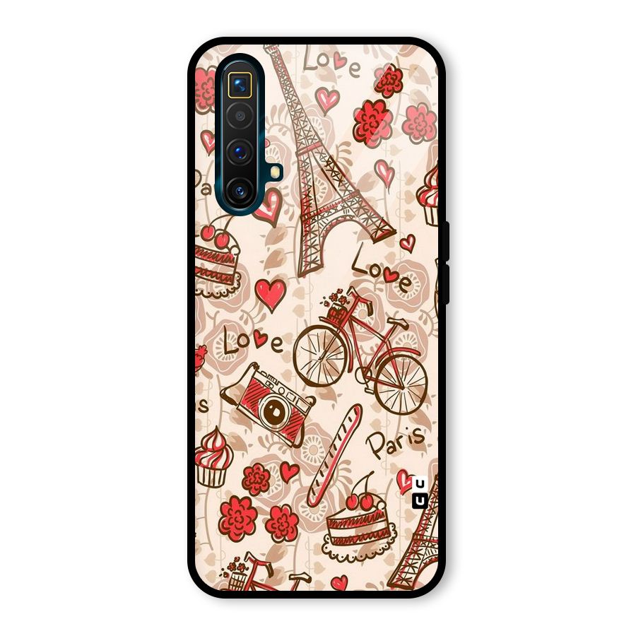 Red Peach City Glass Back Case for Realme X3 SuperZoom
