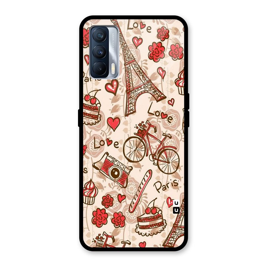 Red Peach City Glass Back Case for Realme X7