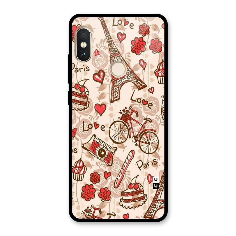 Red Peach City Glass Back Case for Redmi Note 5 Pro