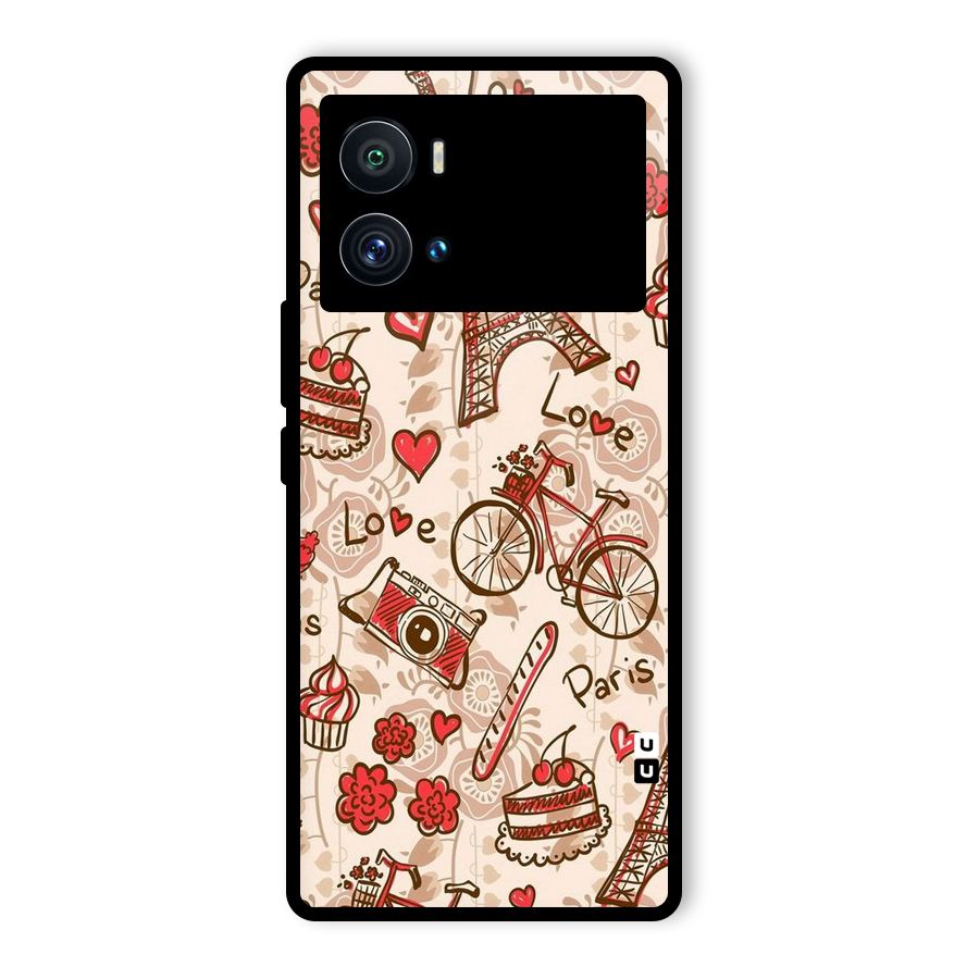 Red Peach City Glass Back Case for Vivo iQOO 9 Pro