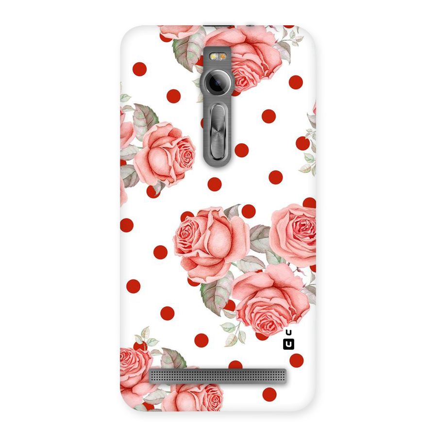 Red Peach Shade Flowers Back Case for Asus Zenfone 2
