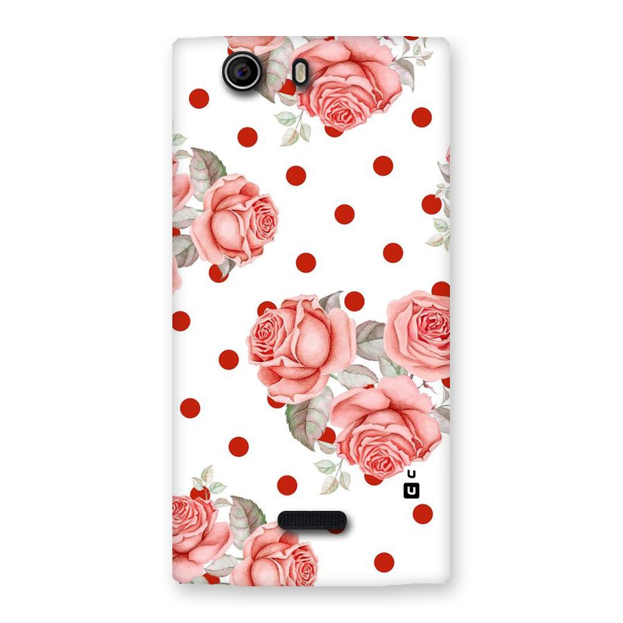 Red Peach Shade Flowers Back Case for Canvas Nitro 2 E311