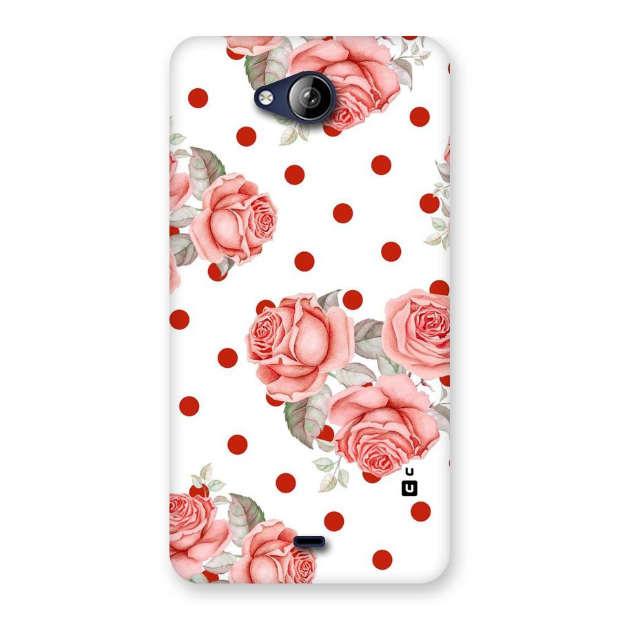 Red Peach Shade Flowers Back Case for Canvas Play Q355