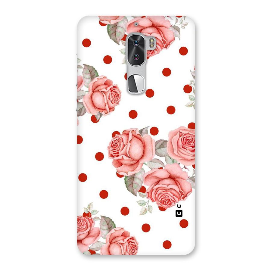 Red Peach Shade Flowers Back Case for Coolpad Cool 1