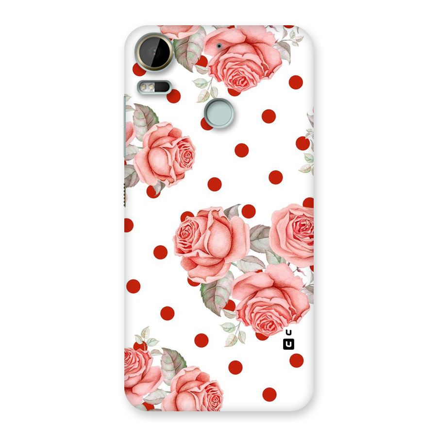 Red Peach Shade Flowers Back Case for Desire 10 Pro