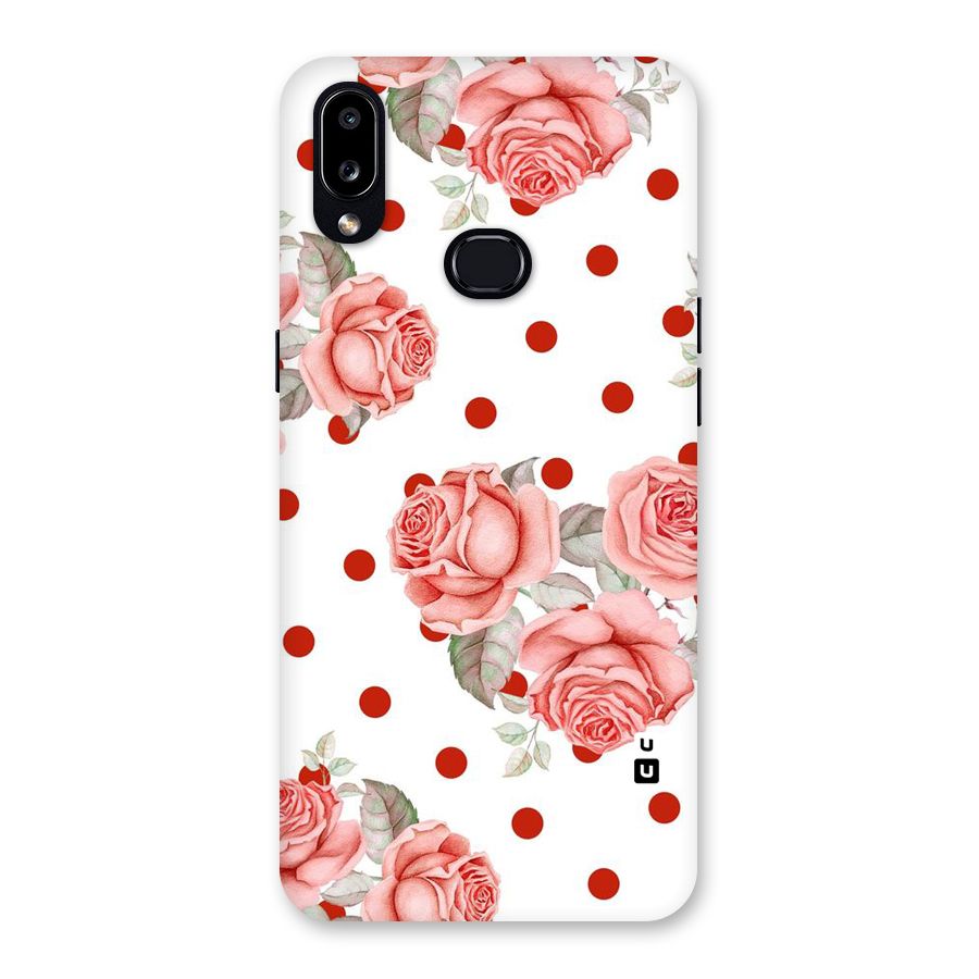 Red Peach Shade Flowers Back Case for Galaxy A10s
