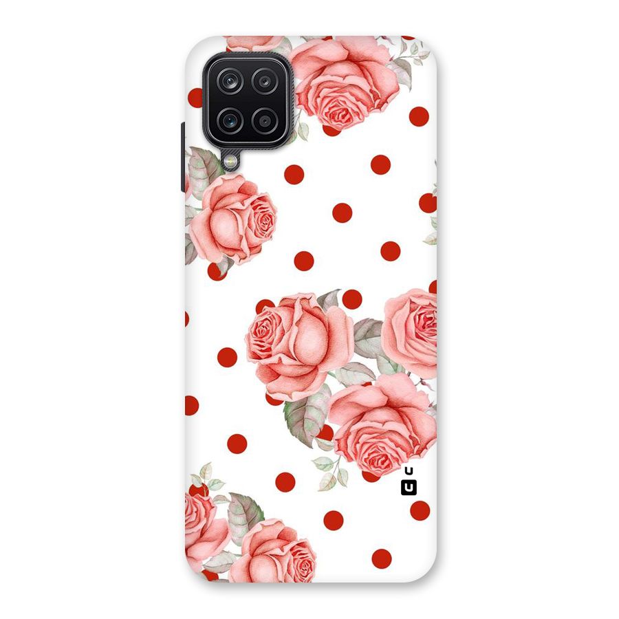 Red Peach Shade Flowers Back Case for Galaxy A12