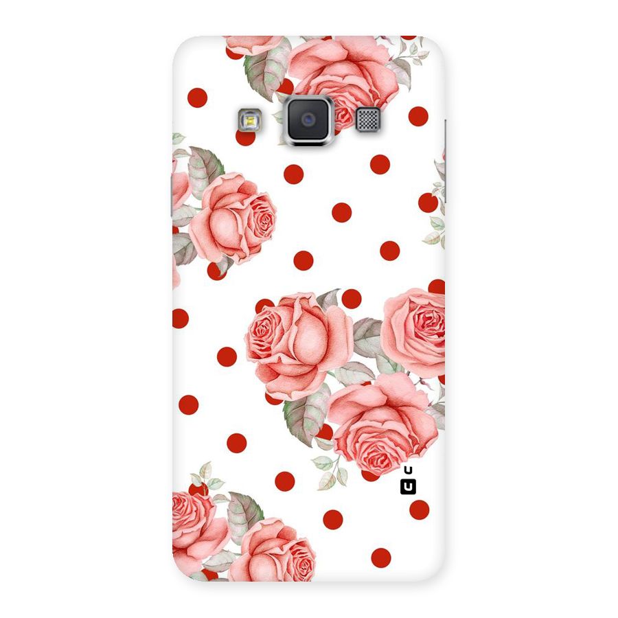 Red Peach Shade Flowers Back Case for Galaxy A3
