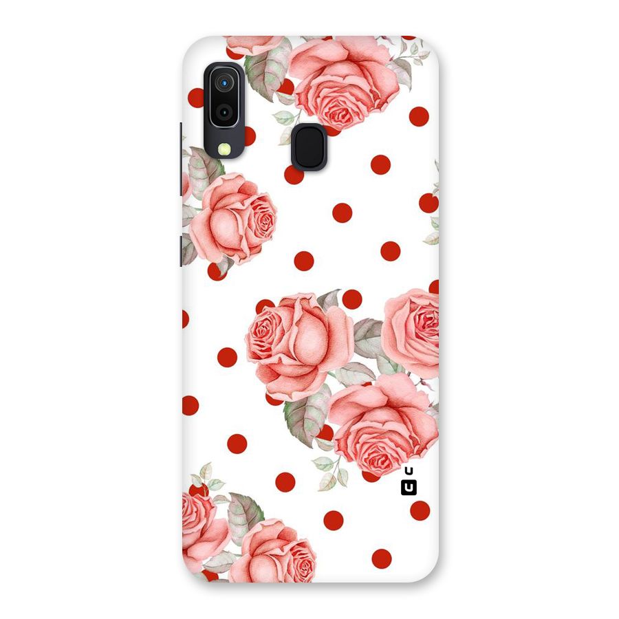 Red Peach Shade Flowers Back Case for Galaxy A30
