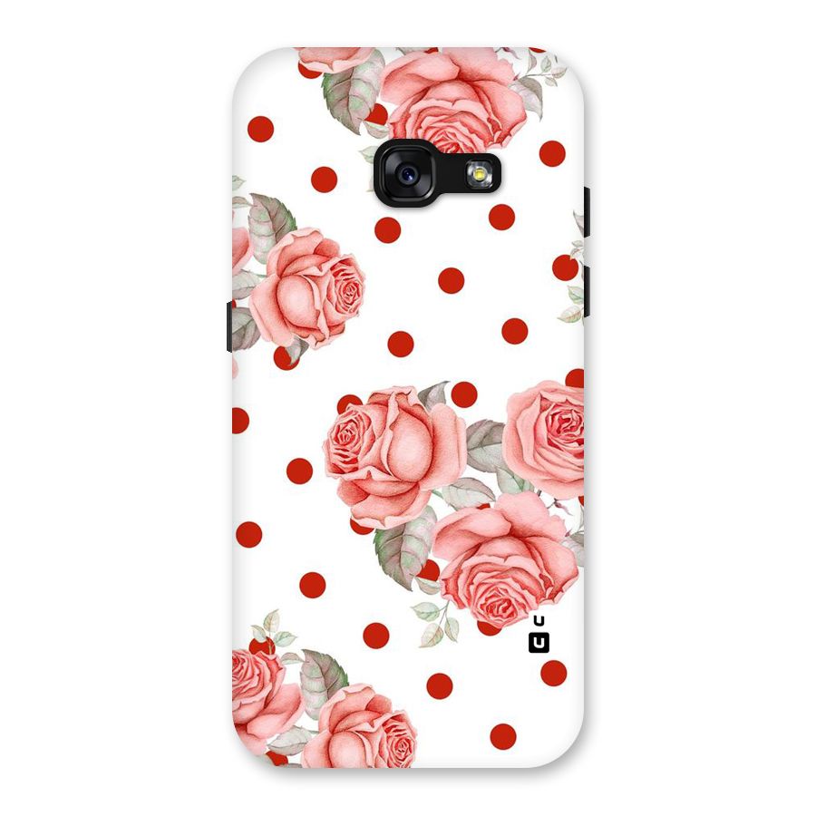Red Peach Shade Flowers Back Case for Galaxy A3 (2017)