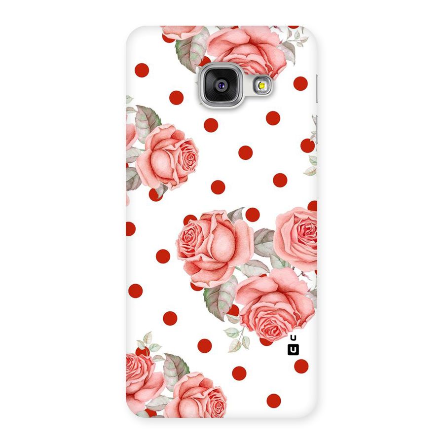 Red Peach Shade Flowers Back Case for Galaxy A3 2016