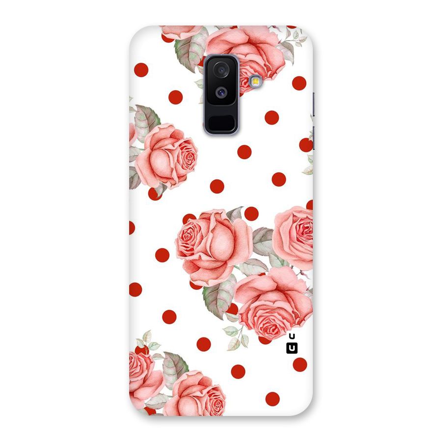 Red Peach Shade Flowers Back Case for Galaxy A6 Plus
