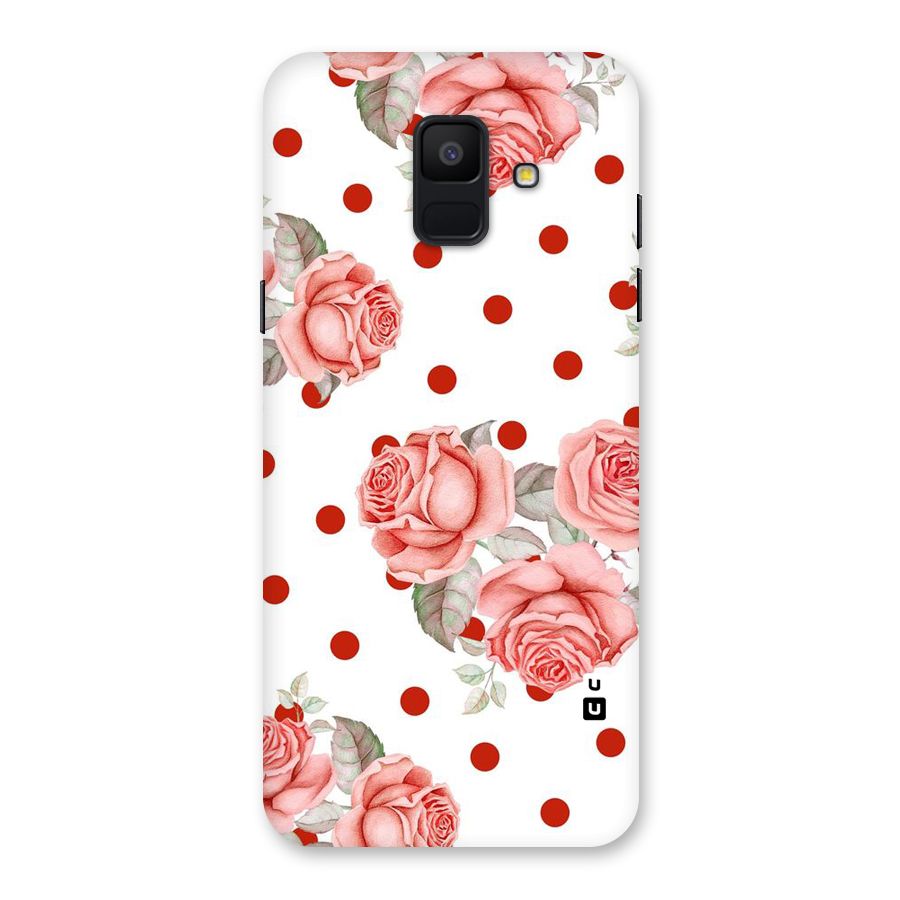 Red Peach Shade Flowers Back Case for Galaxy A6 (2018)