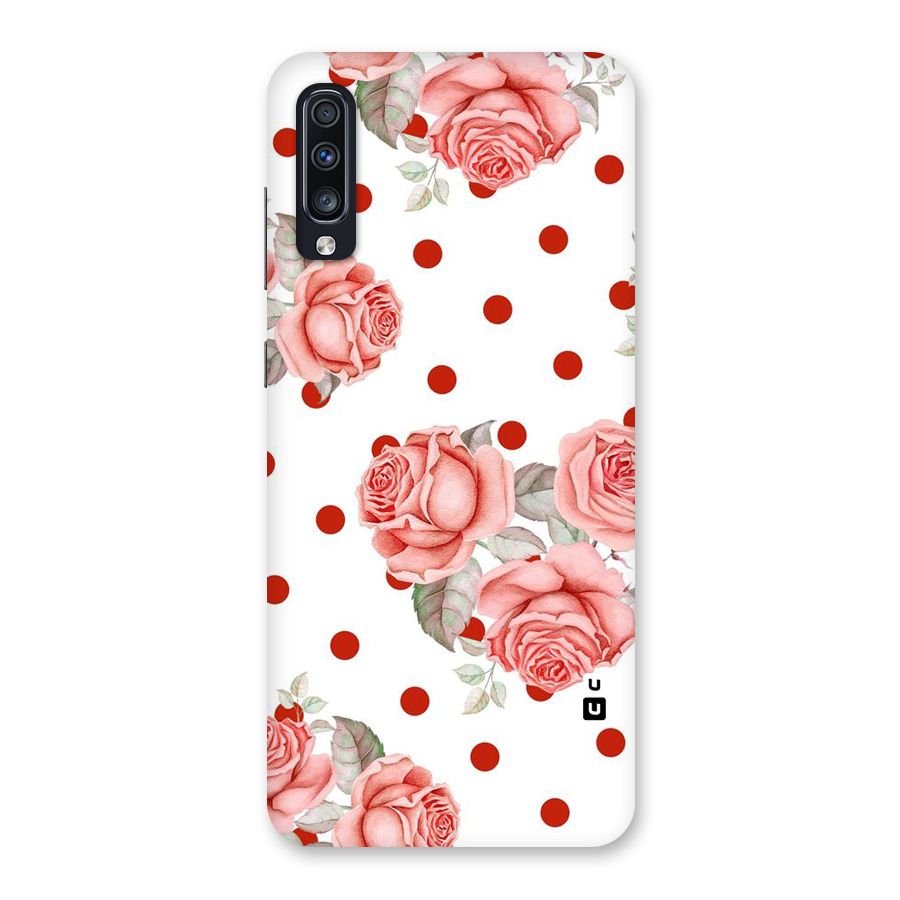 Red Peach Shade Flowers Back Case for Galaxy A70