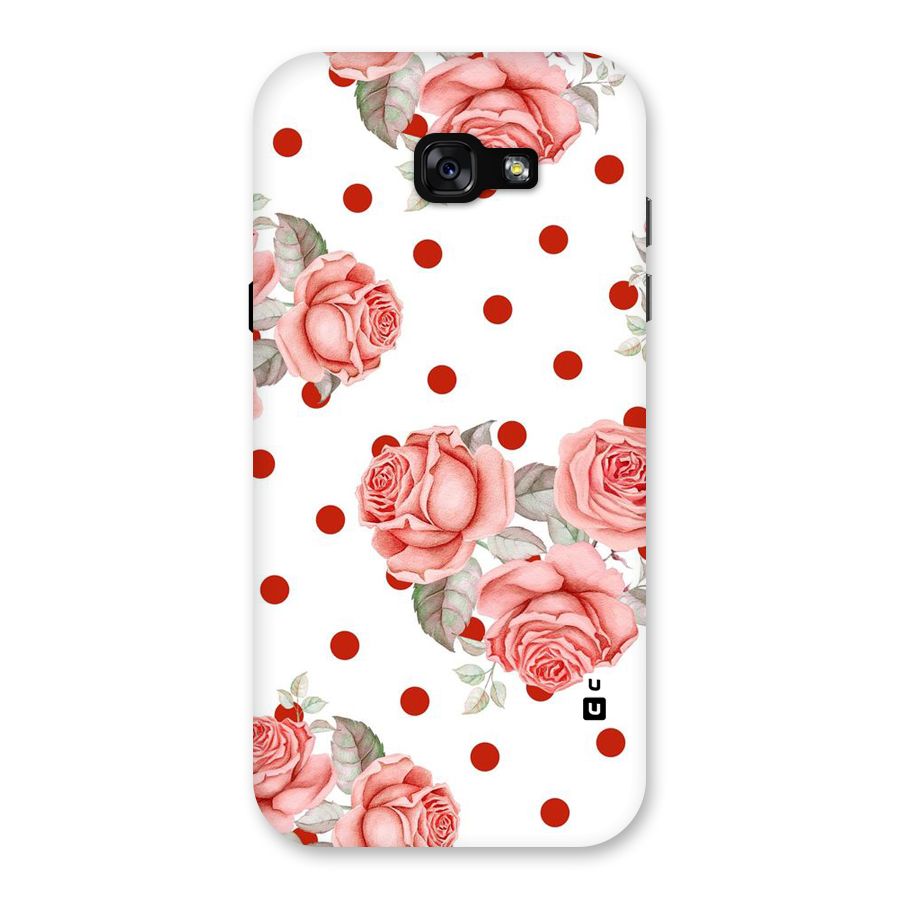 Red Peach Shade Flowers Back Case for Galaxy A7 (2017)