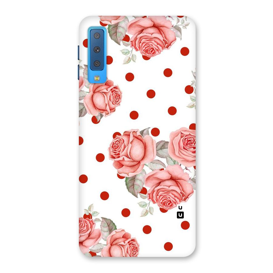 Red Peach Shade Flowers Back Case for Galaxy A7 (2018)