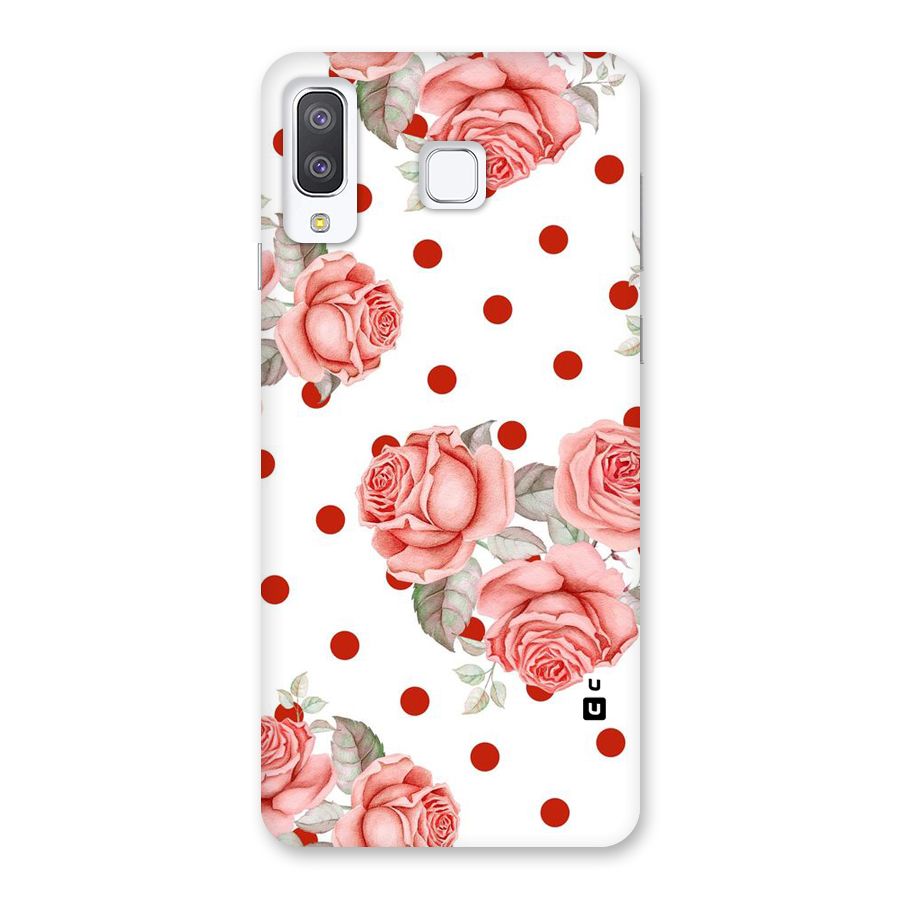 Red Peach Shade Flowers Back Case for Galaxy A8 Star