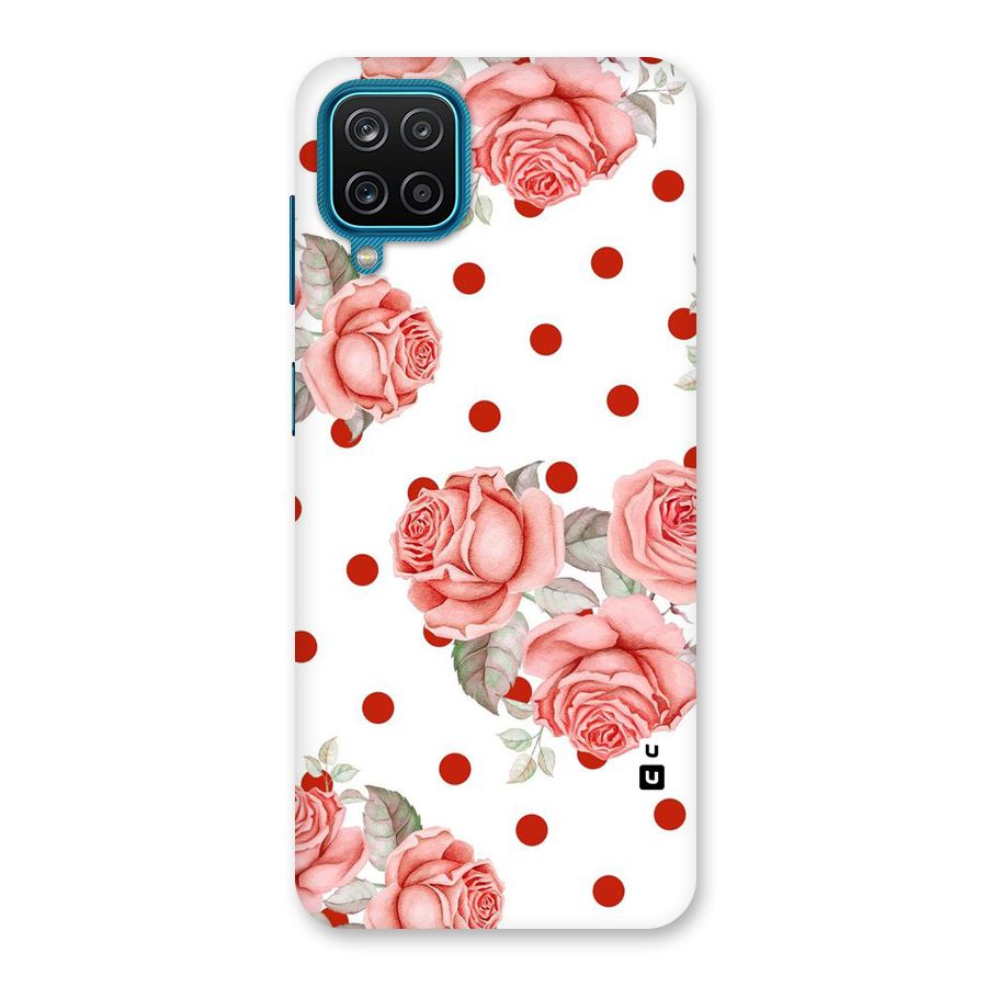 Red Peach Shade Flowers Back Case for Galaxy F12