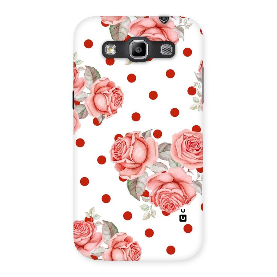 Red Peach Shade Flowers Back Case for Galaxy Grand Quattro