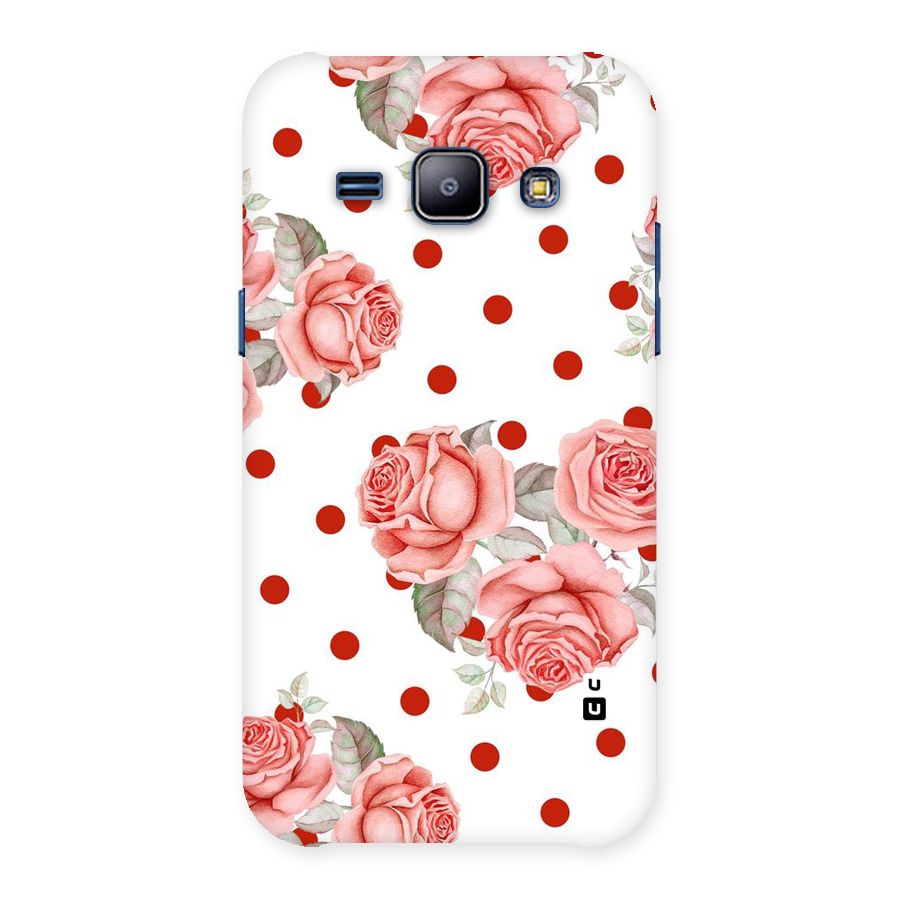 Red Peach Shade Flowers Back Case for Galaxy J1