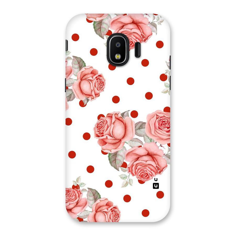 Red Peach Shade Flowers Back Case for Galaxy J2 Pro 2018