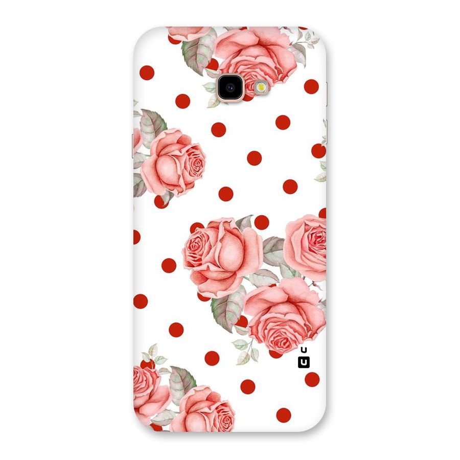 Red Peach Shade Flowers Back Case for Galaxy J4 Plus